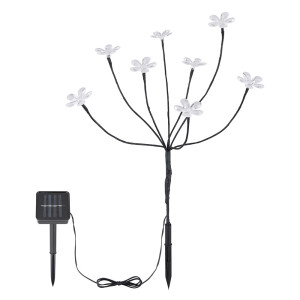 LED Solarleuchte, Schwarz, Schalter, Erdspieß, H 62 cm