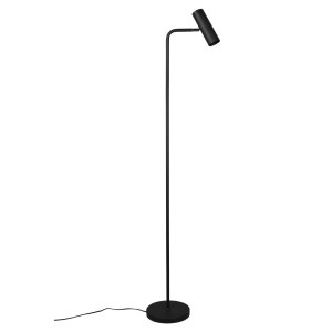 Stehleuchte, schwarz-matt, Spot verstellbar, H 151 cm