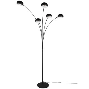 Stehleuchte, Schirme beweglich, schwarz, H 168 cm