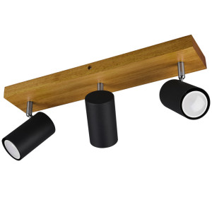 LED Deckenstrahler, Holz, Spots verstellbar L 44 cm