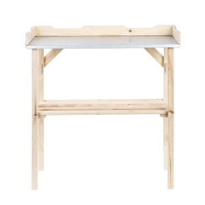 Pflanztisch, Holz FSC, Zink-Arbeitsplatte, LxH 82 x 78 cm
