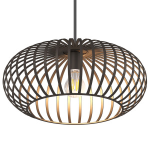 Hängeleuchte, Lamellen Design, braun, 40 cm