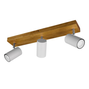 RGB LED Deckenstrahler, Holz, Spots verstellbar, 44 cm