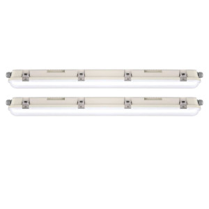 2x LED Wannenleuchte, 4320 Lumen, neutralweiß, L 120 cm