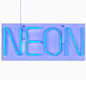 LED Wandleuchte, Silikon, Neon, blau, USB, L 45 cm