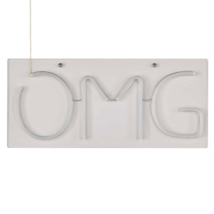 LED Wandleuchte, Silikon, OMG, weiß, USB, L 45 cm