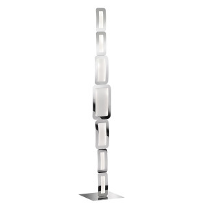 LED Stehleuchte, Chrom, 3-Stufen Touchdimmer