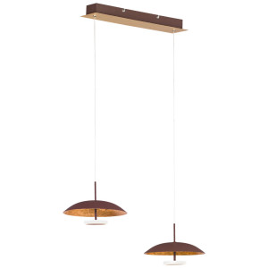 LED Hängeleuchte, Gold, höhenverstellbar, H 150 cm