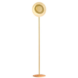 LED Stehleuchte, Metall, gold patina, H 150 cm