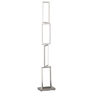 LED Stehleuchte, Aluminium gebürstet, verstellbar, H 137 cm