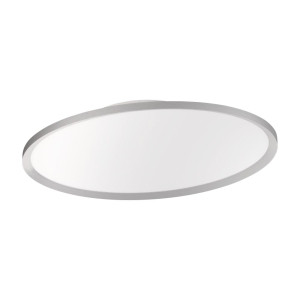 LED Deckenleuchte, silber, dimmbar, Fernbedienung, 64 cm