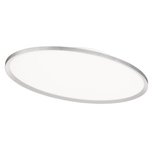 LED Deckenleuchte, silber, dimmbar, Fernbedienung, 80 cm