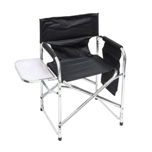Regie Klappstuhl, klappbar, Ablage, Tisch, H 65 cm