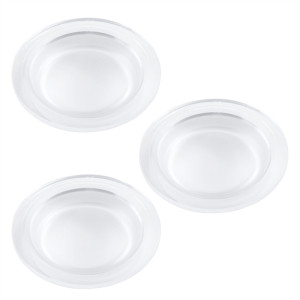 3er Set Vergrößerungslinsen, Einbauleuchten, mattiert, D 5 cm