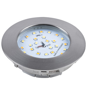 LED Einbauleuchte, nickel matt, Lichtfarbe verstellbar