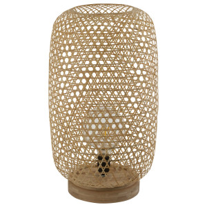 LED Stehleuchte, Bambus-Geflecht, natur, H 55 cm