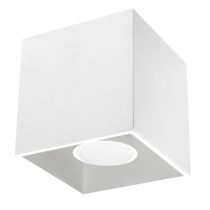 Aufbaulampe, Deckenleuchte, Aluminium weiß, L 10 cm