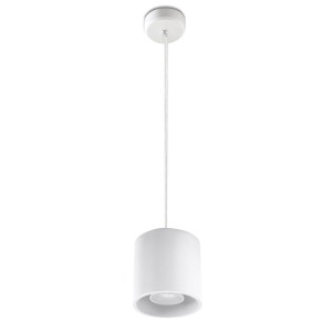 Pendelleuchte, Aluminium weiß, H 80 cm