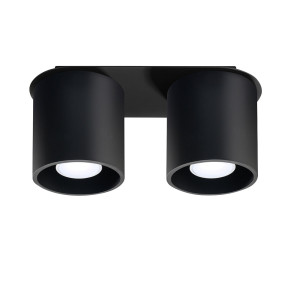 Deckenleuchte, Spots, ALU, schwarz, L 26 cm