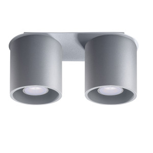 Deckenstrahler, Aluminium grau, L 26 cm