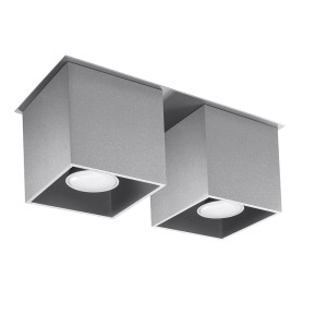 Deckenstrahler, Aluminium grau, L 26 cm