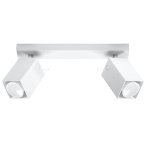 Deckenleuchte, Stahl, weiß, Spots verstellbar, L 30 cm