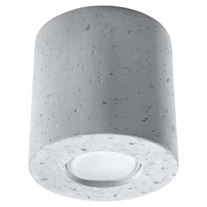 Deckenleuchte, Rund, Beton Grau, H 10 cm