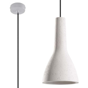 Pendelleuchte, Beton Weiß, H 100 cm