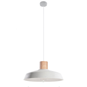 Pendelleuchte, Beton, Holz, H 100 cm