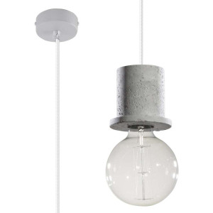 Pendelleuchte, Grau, Beton, Retro-Stil, H 100 cm