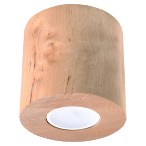 Deckenleuchte, Holz, Rund, H 10 cm