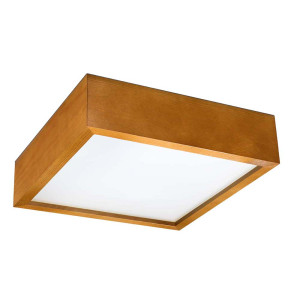 Deckenleuchte, Eiche, Holz, Glas, L 30,5 cm