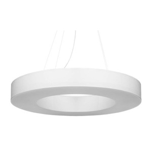 Pendelleuchte, Weiß, Stoff, Glas, Stahl,  H 110 cm