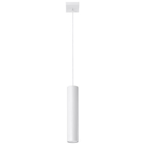 Pendelleuchte, Stahl, weiß, 1-Flammig, H 130 cm