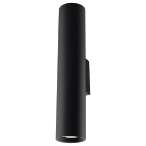 Wandleuchte, schwarz, Stahl, UP DOWN, H 30 cm