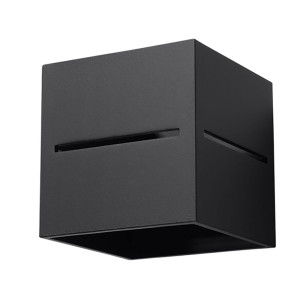 Wandleuchte, Schwarz, ALU, UP DOWN, Licht-Effekt, H 12 cm