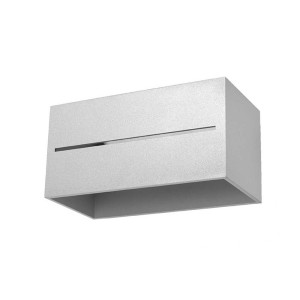 Wandleuchte, ALU, Grau, UP DOWN, H 20 cm