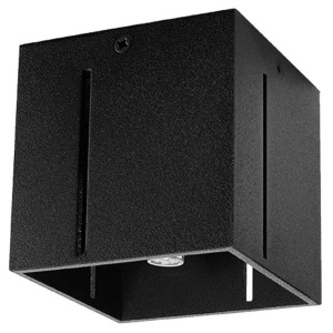 Deckenleuchte, Schwarz, ALU, H 10 cm