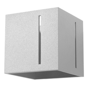 Wandleuchte, Grau, ALU, UP DOWN, H 12 cm