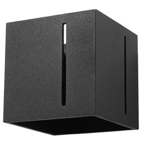 Wandleuchte, Schwarz, ALU, UP DOWN, H 12 cm