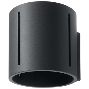 Wandleuchte, Schwarz, ALU, UP DOWN, H 12 cm