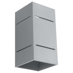 Wandleuchte, Grau, ALU, UP DOWN, H 20 cm