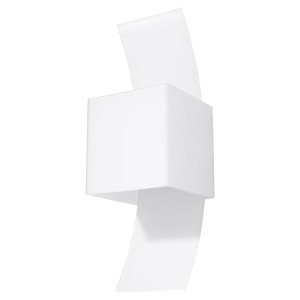 Wandleuchte, Alu, Glas satiniert, 10 cm