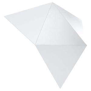 Wandleuchte, Weiß, Stahl, Design, H 27 cm