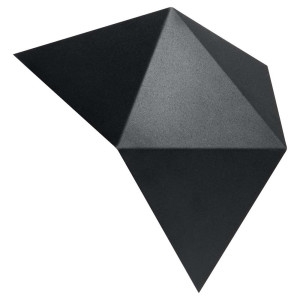 Wandleuchte, Schwarz, Stahl, Design, H 27 cm