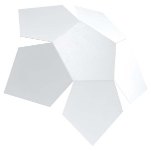 Wandleuchte, Weiß, Stahl, Blüten-Design, H 30 cm
