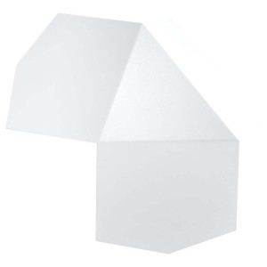 Wandleuchte, Weiß, Stahl, Design, H 32 cm