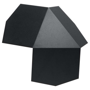 Wandleuchte, Schwarz, Stahl, Design, H 32 cm