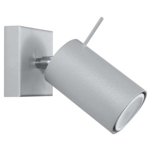 Wandleuchte, Grau, Stahl, Schwenkbarer Strahler
