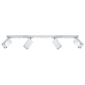 Deckenleuchte, Weiß, Stahl, Schwenkbare Strahler, L 80 cm